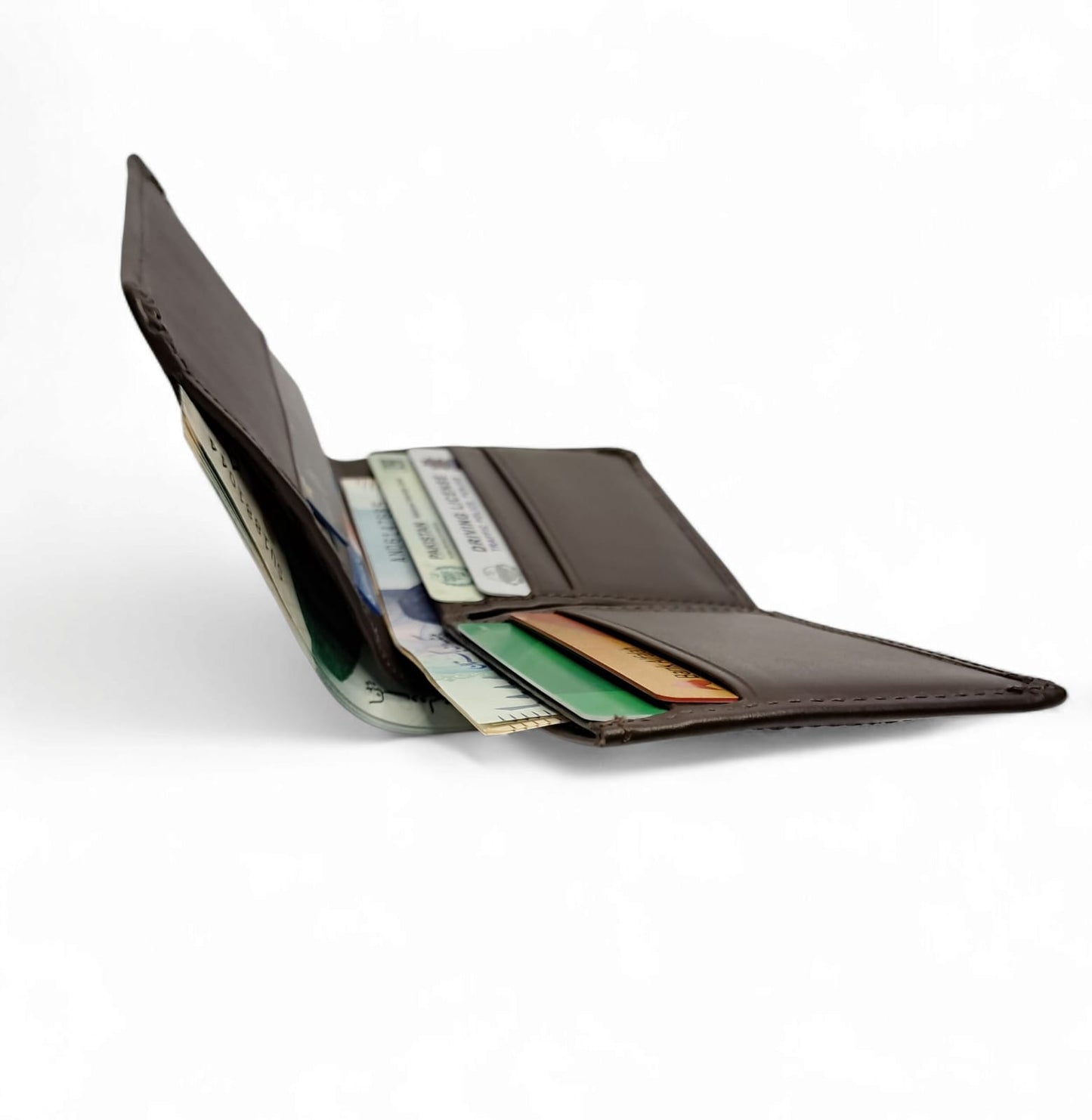 Premium Leather Wallet JUW001: Elegant Design with Dual Cash Compartments