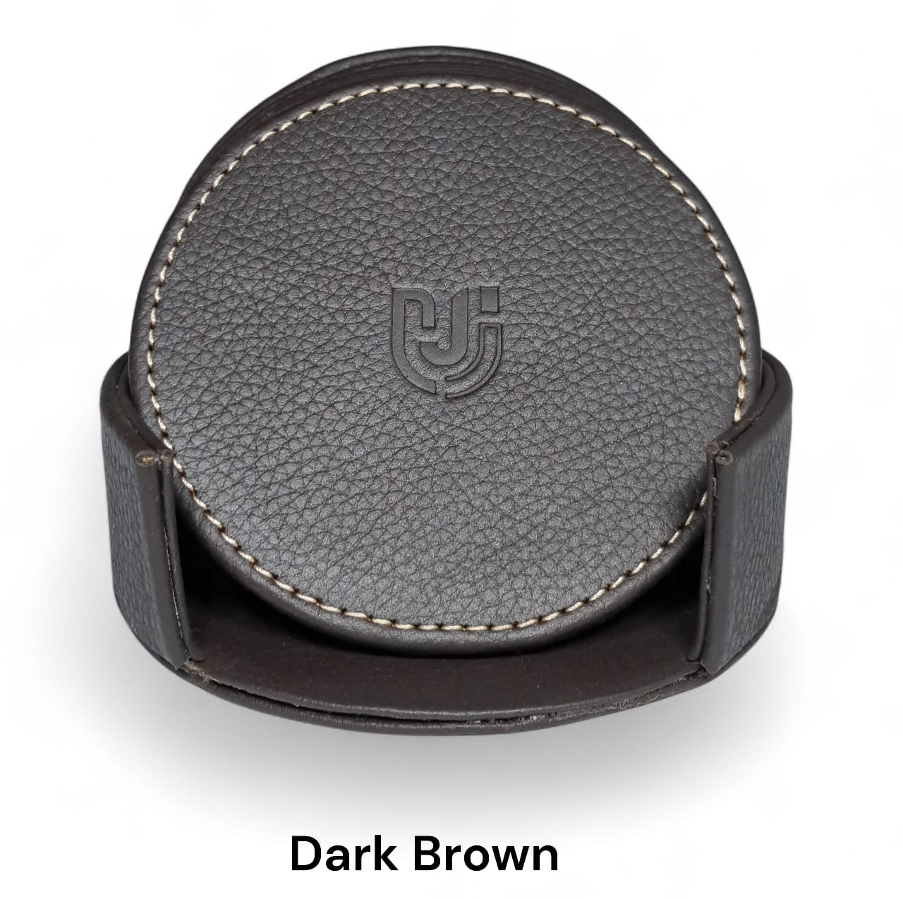 Royal Touch Leather Coasters – 6 Pieces (Black & Brown) Tea & Coffee Coaster Set