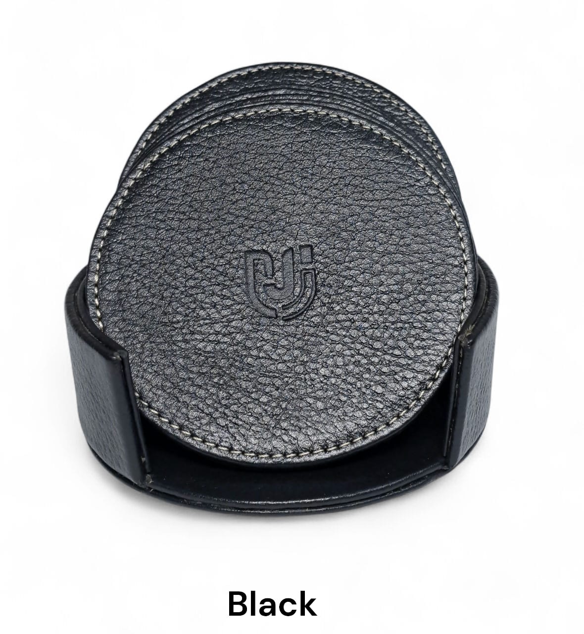 Royal Touch Leather Coasters – 6 Pieces (Black & Brown) Tea & Coffee Coaster Set